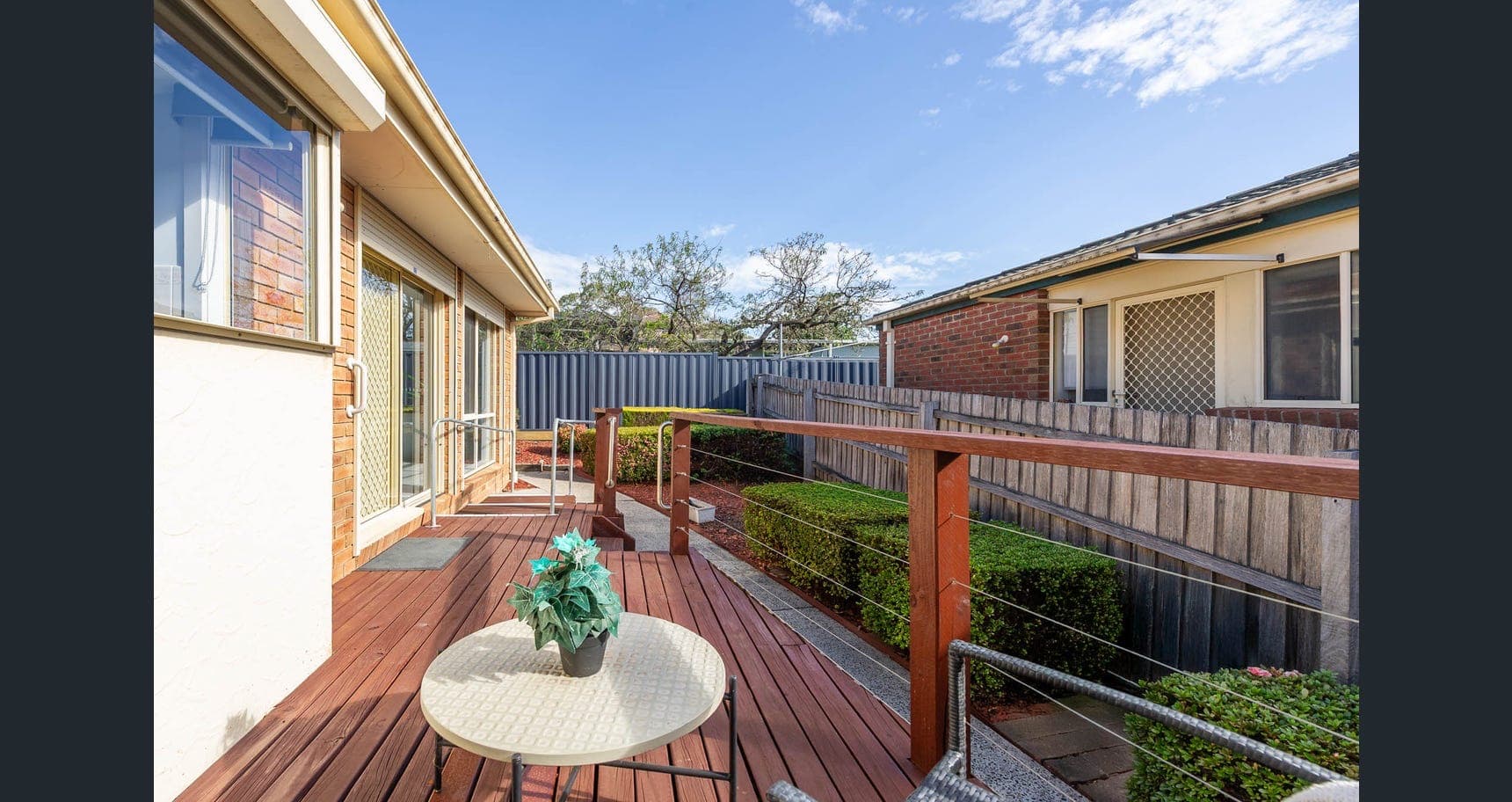 Exterior deck at Careable's Macleod supported living home