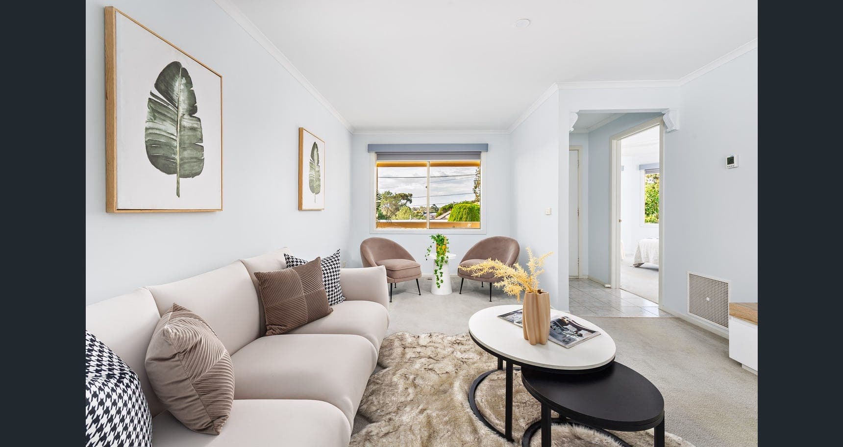 Living room at Careable's Macleod supported living home